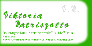 viktoria matriszotto business card